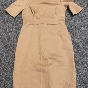 Lands' End Tan Midi Dress